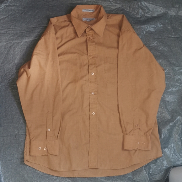 Protocol Men's Long sleeved Button up shirt 17/35  light brown - Picture 1 of 11